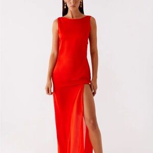 Peppermayo Vibrant Red Maxi Dress